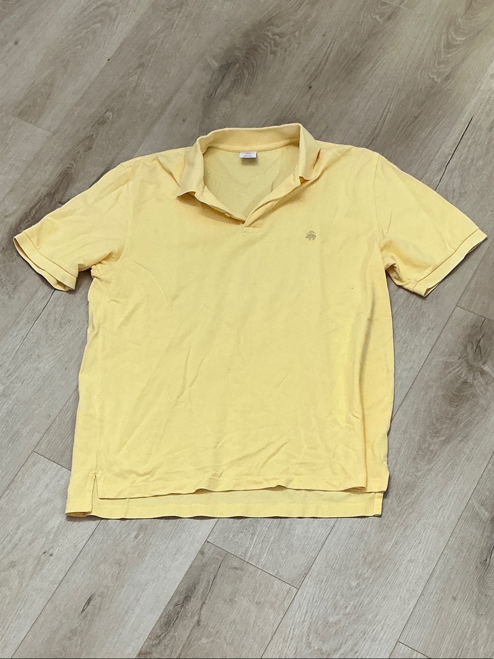Brooks Brothers Pale Yellow Short-Sleeve Polo
